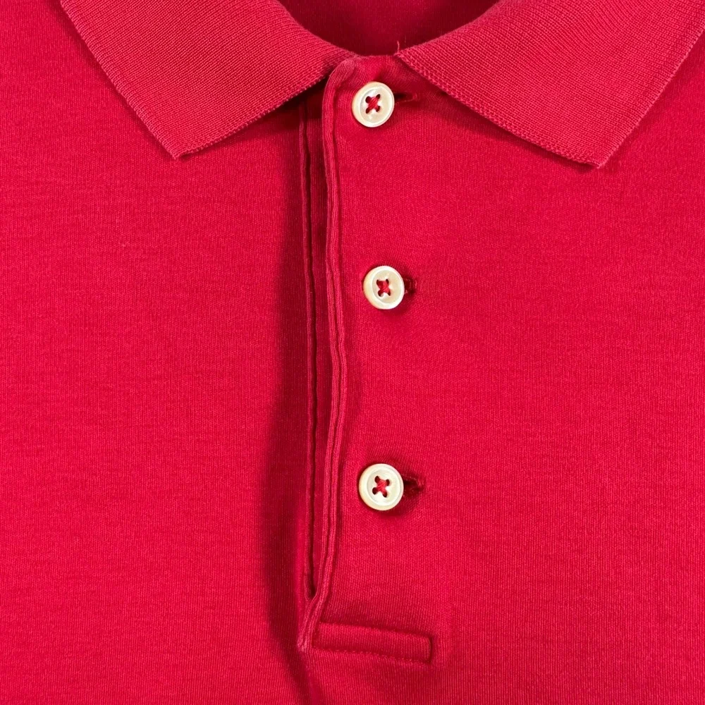 Polo Ralph Lauren Polo Shirt Mens L Large Red Classic Fit Short Sleeve Pony Logo